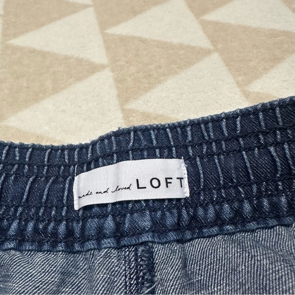 Loft chambray drawstring cotton linen shorts - Picture 2 of 4